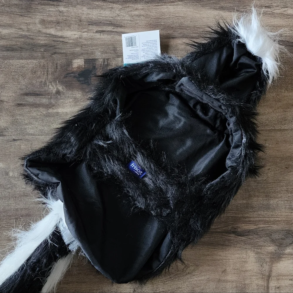 Frisco Skunk Faux Fur Dog Cat Halloween Costume Medium NWT